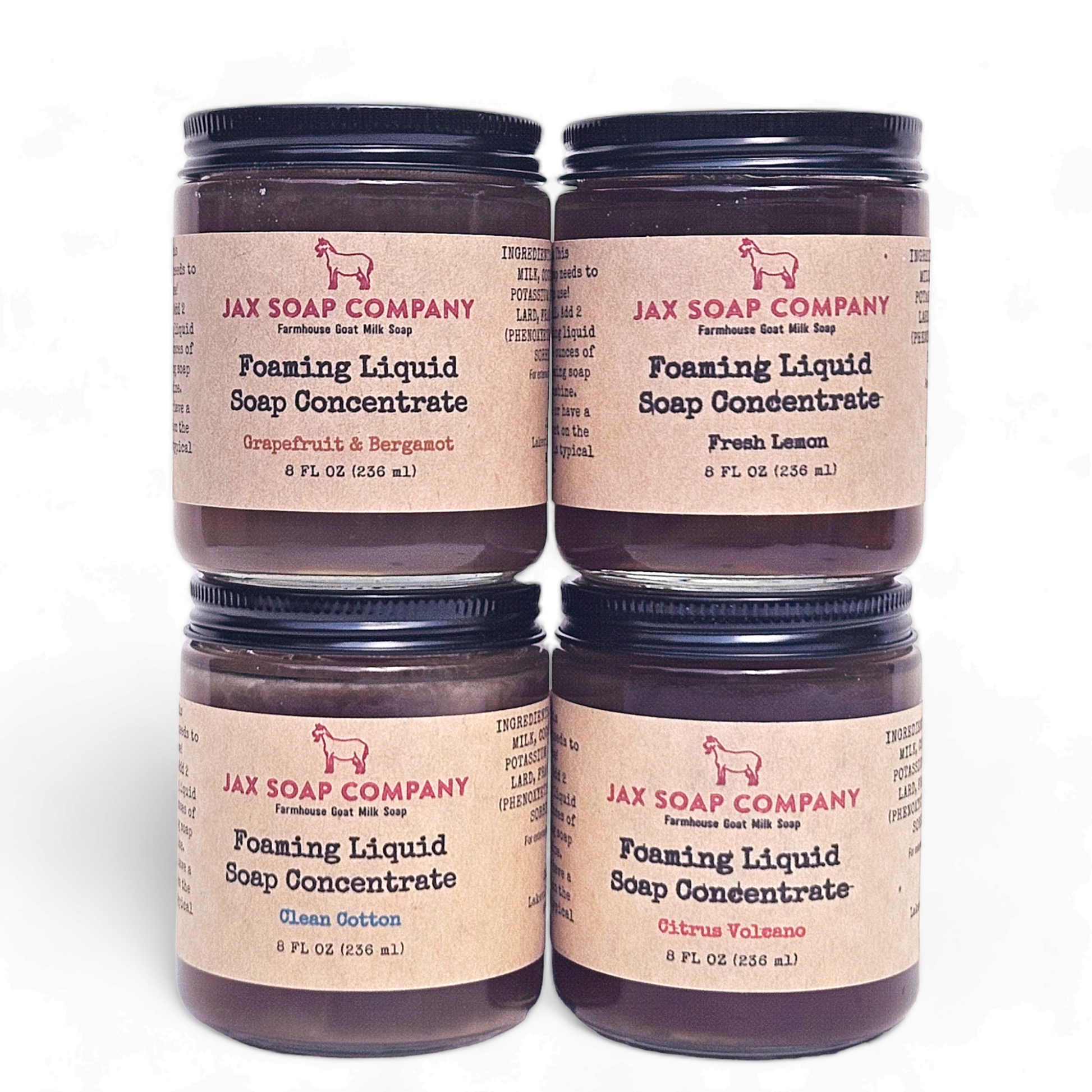 Foaming Hand Soap Concentrate Foaming Liquid Soap Concentrate Jax Soap Company