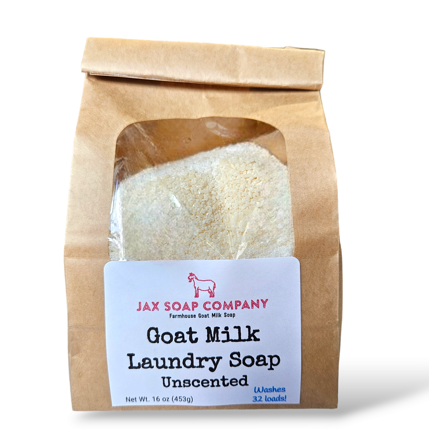 Goat Milk Laundry Soap, 32 loads Jax Soap Company Unscented