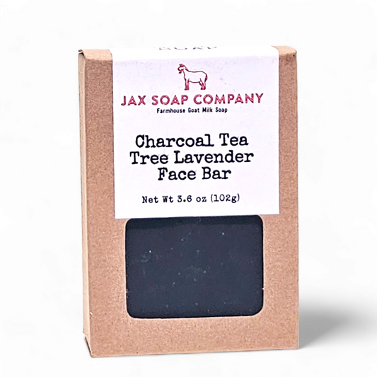 Charcoal Tea Tree Lavender Facial Bar Soap Bar Soap Jax Soap Company   